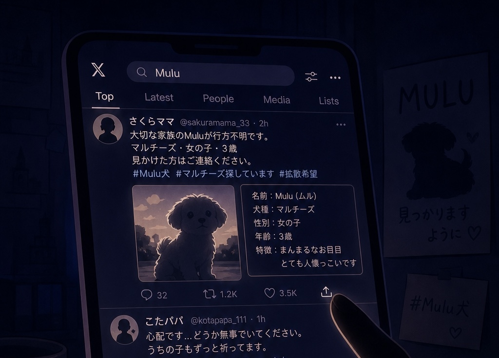 犬を心配するsns