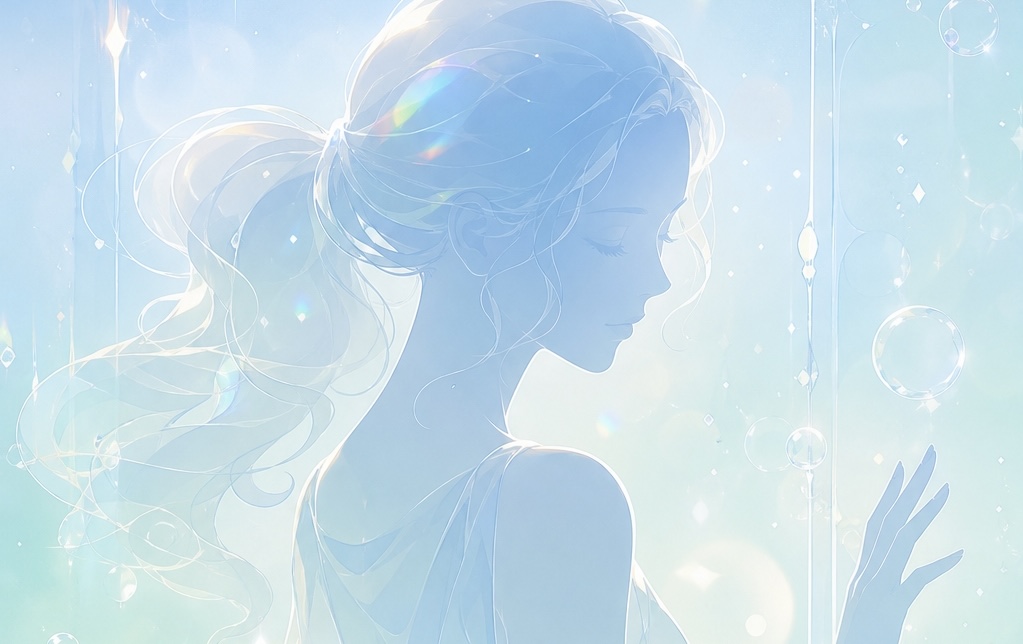 透明感のある人のイラスト